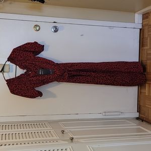 Rebdolls off the shoulder leopard maxi dress